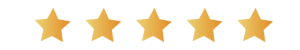 五顆金色星星圖示，象徵五星好評或最高評價。